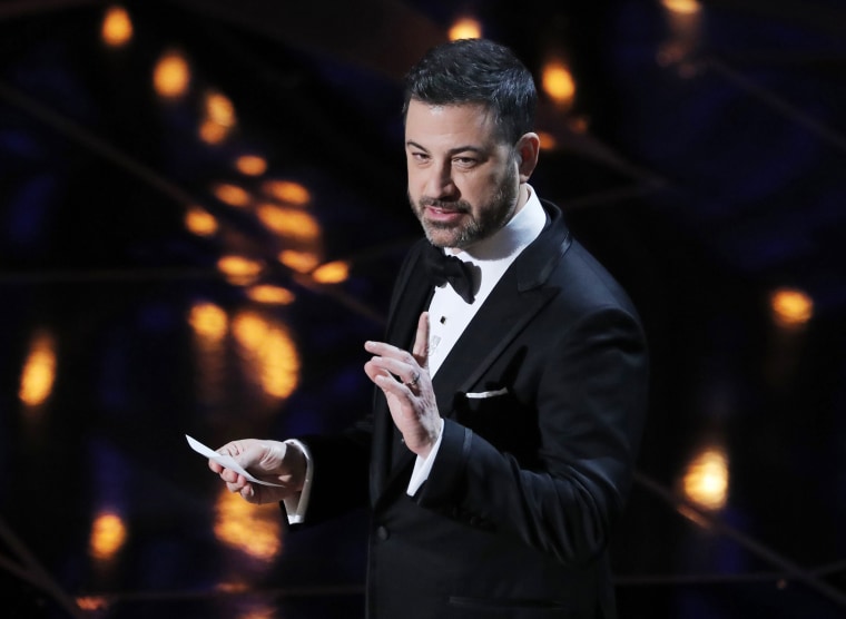 Image: Host Jimmy Kimmel speaks onstage at the Academy Awards