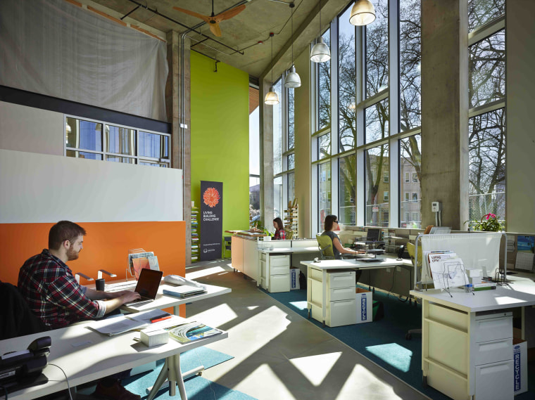 Image: Large windows maximize daylight and views at Seattle's Bullitt Center
