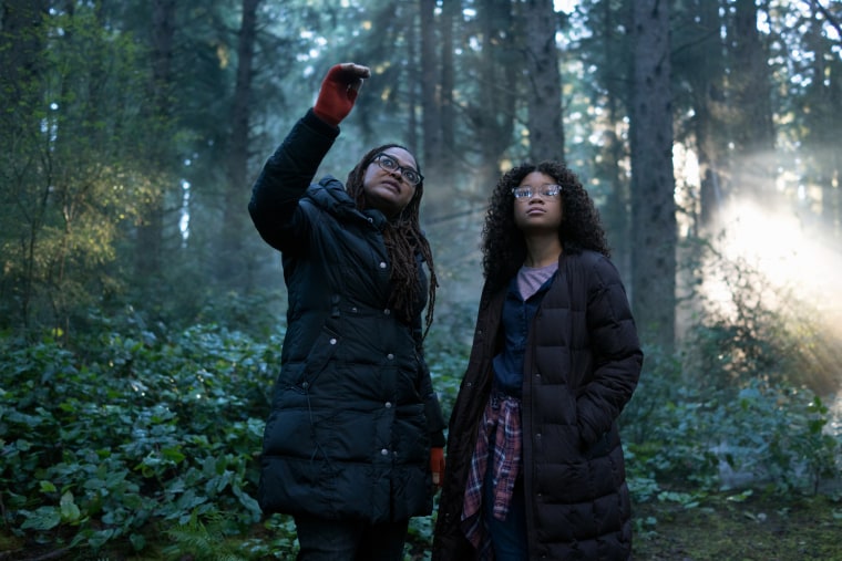 Image: Director Ava DuVernay with Storm Reid on the set of Disney's "A Wrinkle in Time."