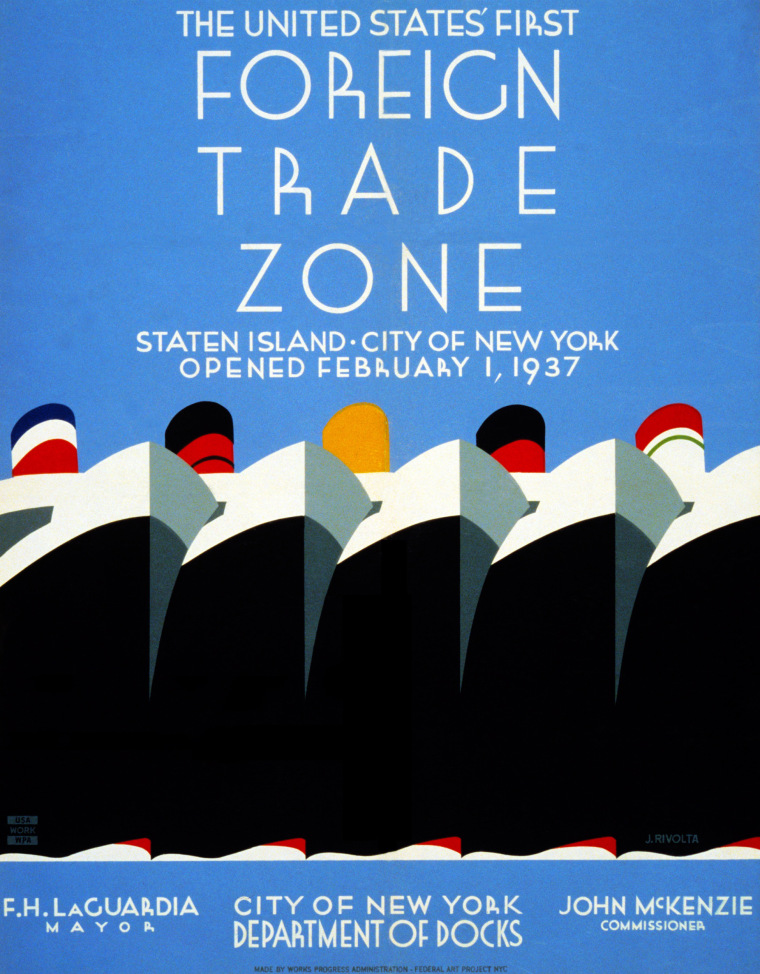 Image: United States first foreign trade zone poster