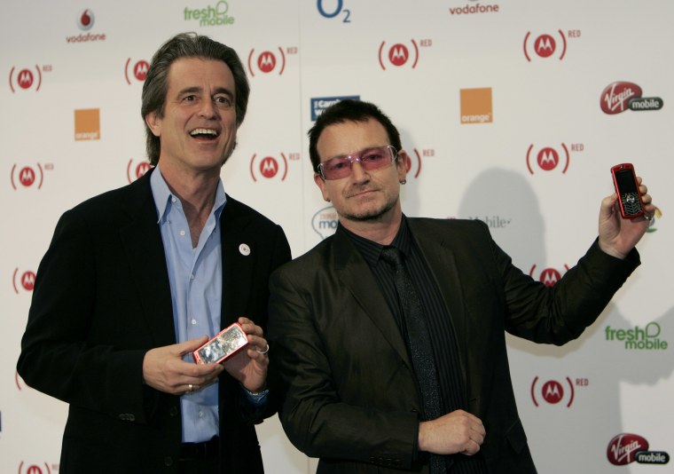 IMAGE: Bobby Shriver and Bono