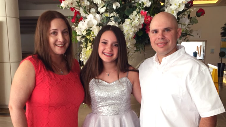 Parkland victim Alyssa Alhadeff with her parents.