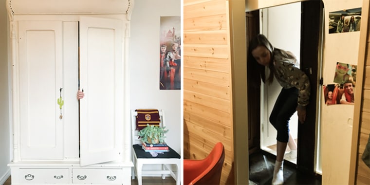 This 11-year-old's armoire leads to a secret room.