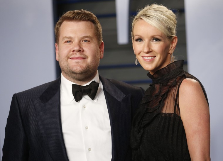 James Corden and his wife Julia Carey