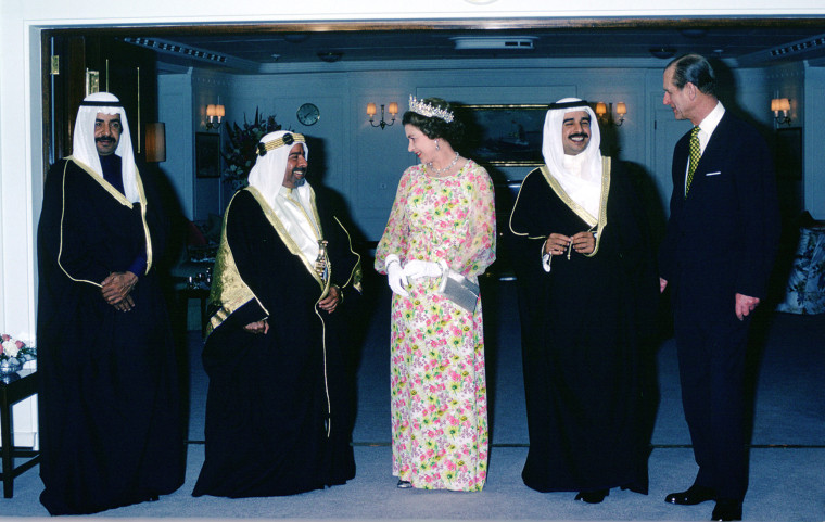 Queen And Amir Of Bahrain Britannia