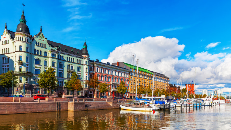 Old Town pier in Helsinki, Finland