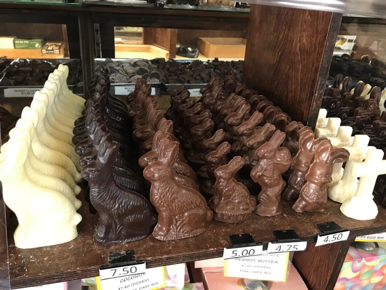 Crown Candy Kitchen chocolate Easter bunnies