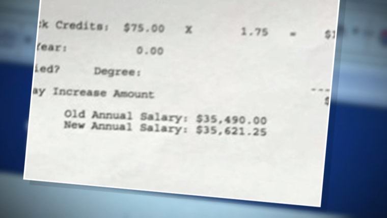 Teacher posts her annual salary online