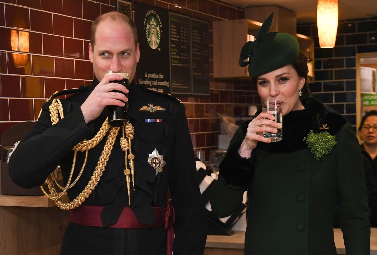 The Duke And Duchess Of Cambridge Attend The Irish Guards St Patrick's Day Parade