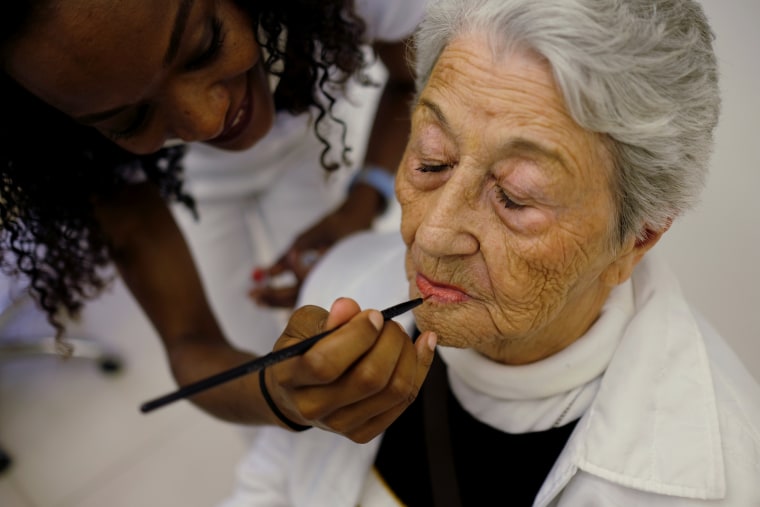 Image: A senior citizen receives a makeover