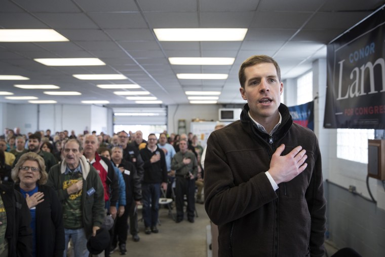 Image: Democratic Conor Lamb Campaigns For Pennsylvania's 18th Congressional District Special Election