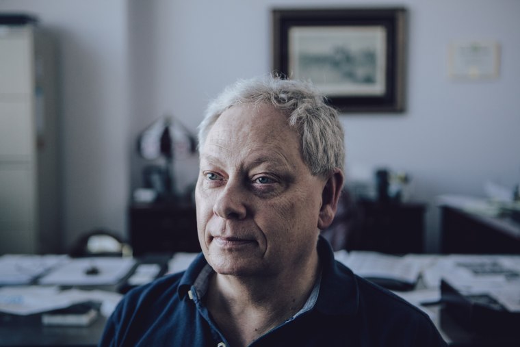 Image: Richard Mauk, a Birmingham lawyer and the chair of the Jefferson County Democratic Party sits for a portrait at his law practice in Alabama, March 13, 2018.