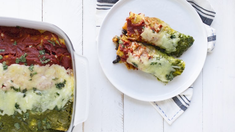 Red and Green Enchiladas