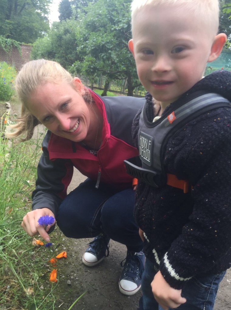 Cheryl Gibb and her son, Nate, 4.