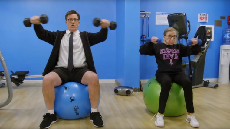 Stephen Colbert and Supreme Court Justice Ruth Bader Ginsburg had some weighty decisions to make.