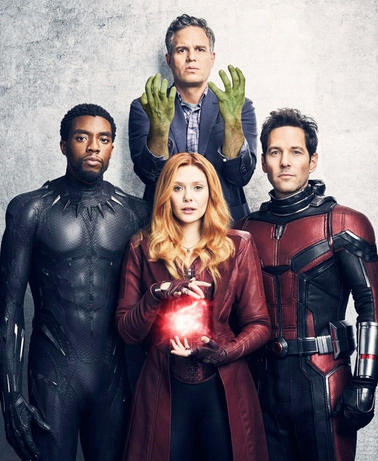 Chadwick Boseman, Mark Ruffalo, Elizabeth Olsen and Paul Rudd in "Avengers: Infinity War"