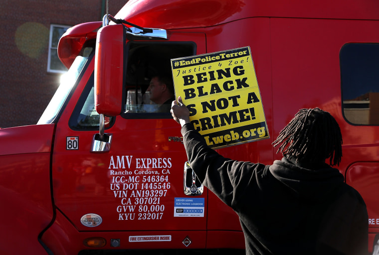Image: Demonstrators Protest Against Recent Sacramento Police Shooting Of Unarmed Black Man