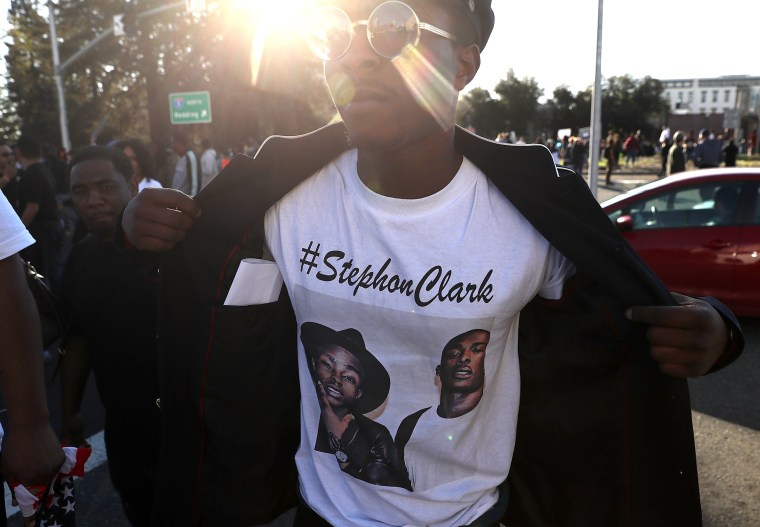 Image: Demonstrators Protest Against Recent Sacramento Police Shooting Of Unarmed Black Man