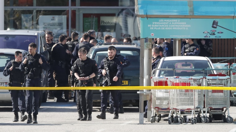 Image: Gunman takes hostages in Trebes supermarket