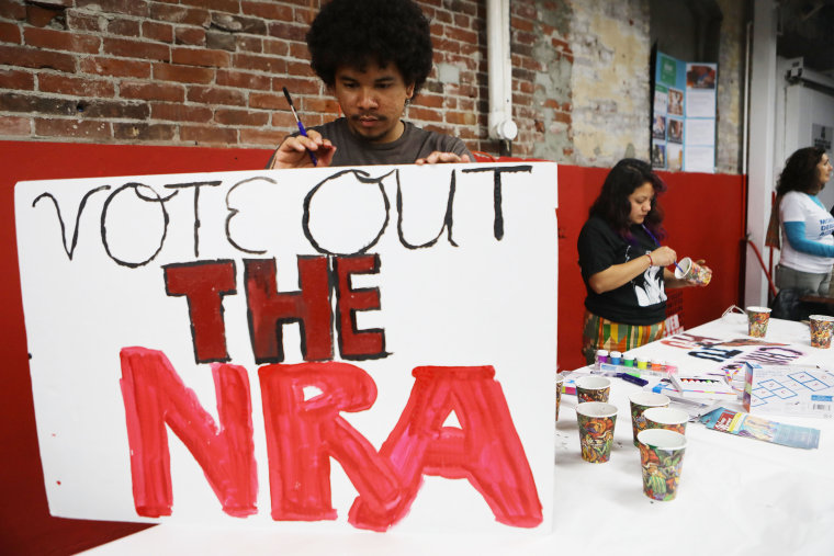 Image: Activists Gather To Make Signs And Art Ahead Of Saturday's March For Our Lives