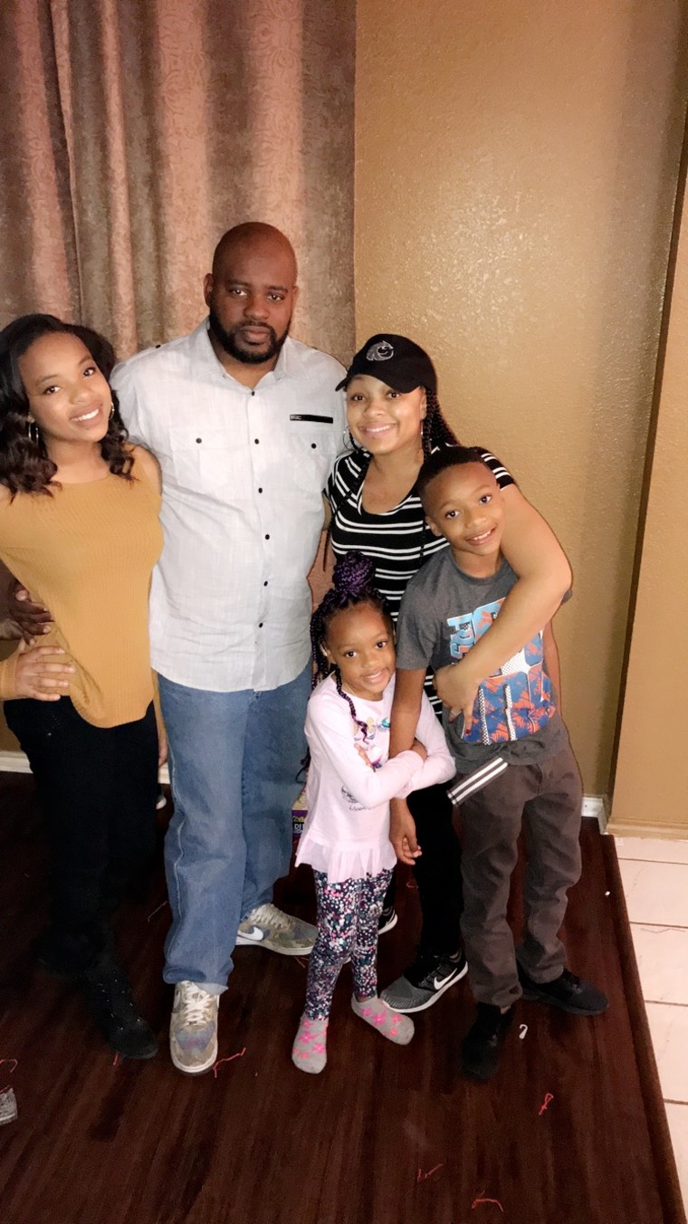 The Stewarts with their children: Jaylinn, 15, Charles, 10, and Journee, 6.