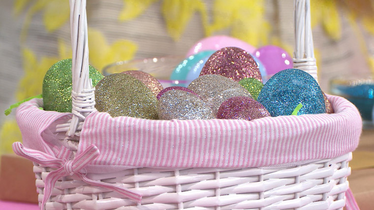 Easter decor decorating eggs basket 