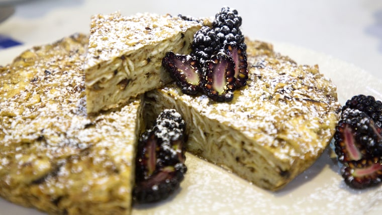 Joel Gamoran's Brown Butter Matzo Brei Pie