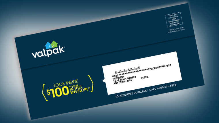 There could be a $100 check waiting for you in the free Valpak coupon packs that show up in the mail. 