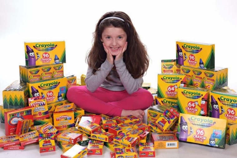 Since TODAY first wrote about Ella, she and her supporters have collected nearly 30,000 boxes of crayons for pediatric hospitals.