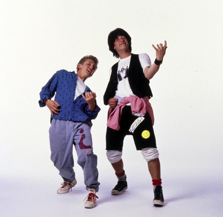 Keanu Reeves and Alex Winter in "Bill &amp; Ted's Excellent Adventure"