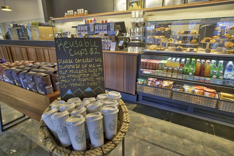 Starbucks opened in Yosemite National Park March 16.
