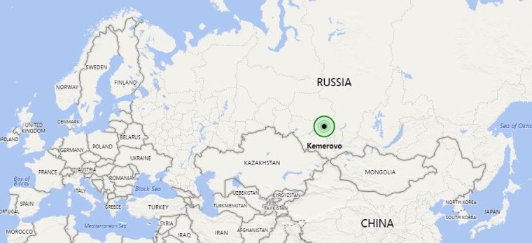 MAP: Kemerovo, Russia