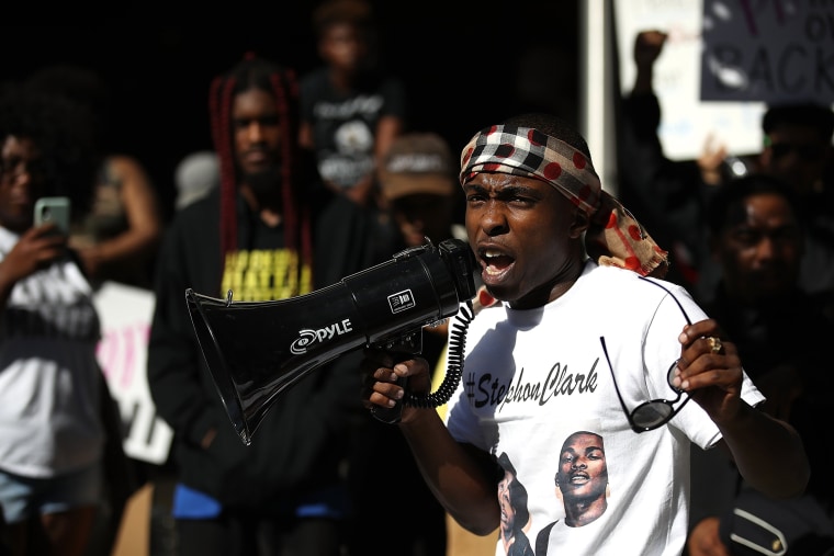 Image: Mourners Attend Wake For Police Shooting Victim Stephon Clark In Sacramento