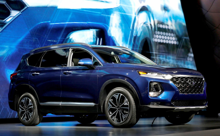 Image: The 2019 Hyundai Sante Fe is presented at the New York Auto Show in the Manhattan borough of New York City