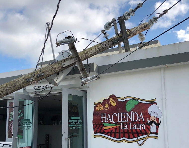 Image: Six months after Hurricane Maria, power lines still down in Yabucoa, Puerto Rico.