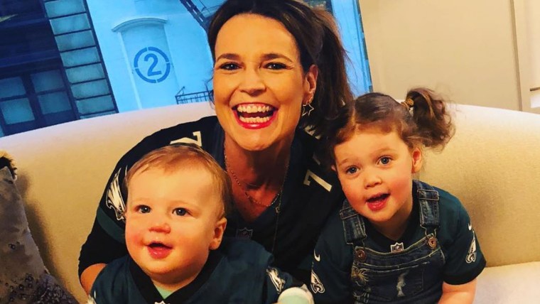 Savannah Guthrie often uses social media to share happy moments with her kids: Vale, 3, and Charlie, 1.