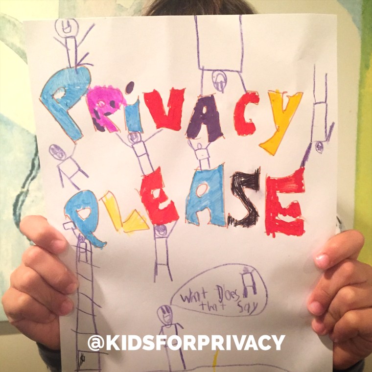 The @KidsForPrivacy campaign hopes to encourage parents to "pause before you post" revealing pictures of children online. 