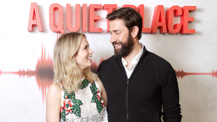 Emily Blunt and John Krasinski at "A Quiet Place" screening