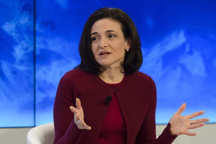 Image: Sheryl Sandberg speaks during a panel session on the first day of the 46th Annual Meeting of the World Economic Forum in Davos,