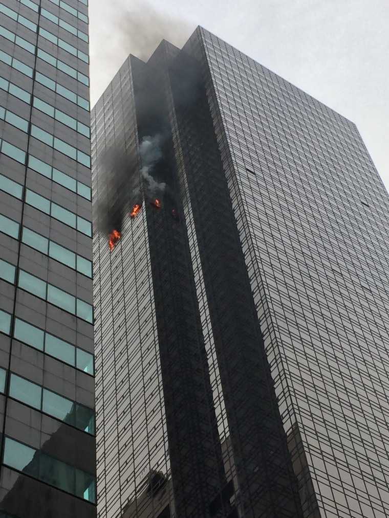 Image: "FDNY members are on scene of a 3-alarm fire at 721 5th Ave Manhattan. There are currently no injuries reported."