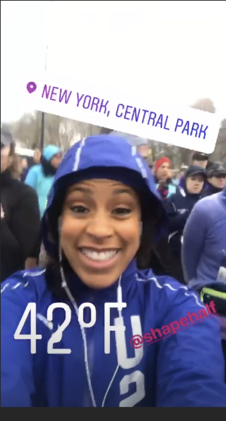 Sheinelle Jones ran the 2018 Shape Women's half-marathon