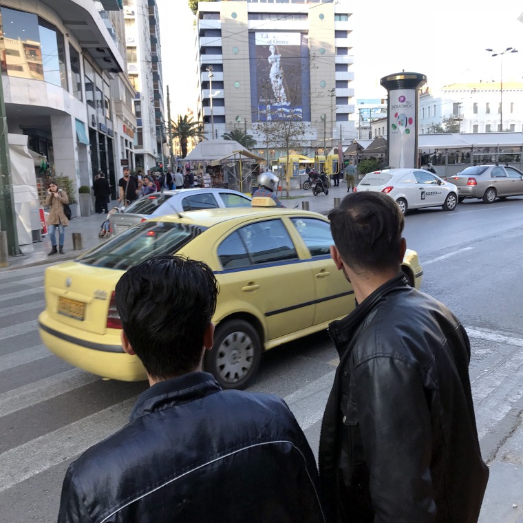 Image: Migrants in Omonia Square