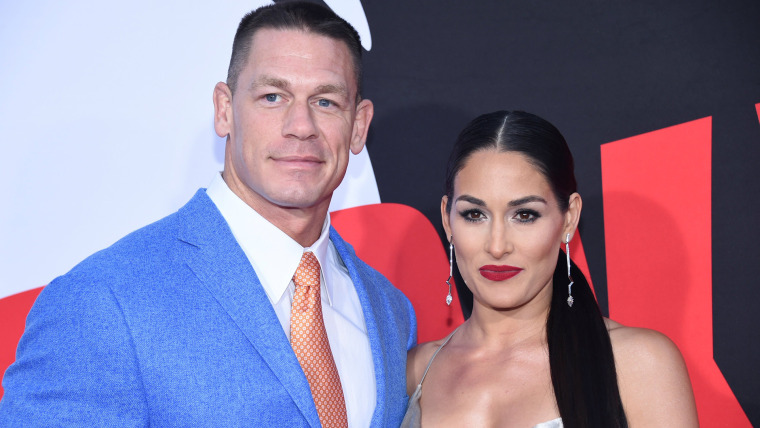 John Cena out in Soho with his girlfriend, Nikki Bella Featuring: Nikki  Bella,John Cena Where: New York City, New York, United States When: 26 Jun  2014 Stock Photo - Alamy