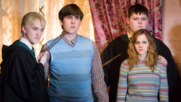 Emma Watson, Tom Felton and Matthew Lewis in "Harry Potter and the Order of the Phoenix"