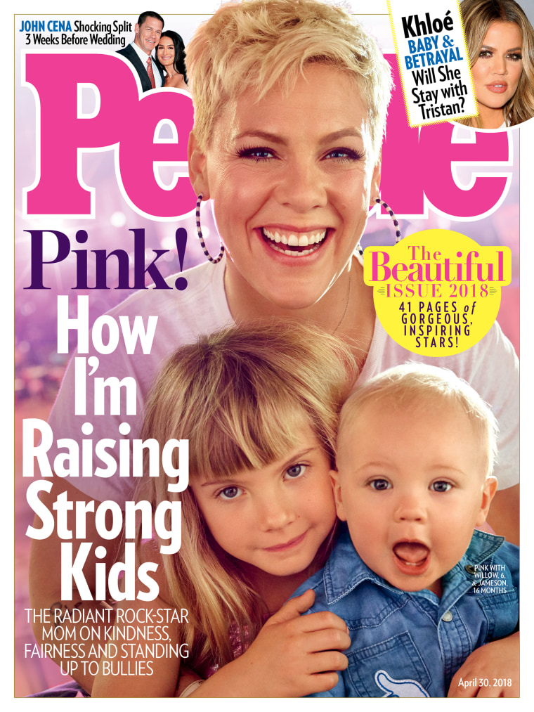 Pink is on the cover of People's Beautiful Issue, along with her adorable children.