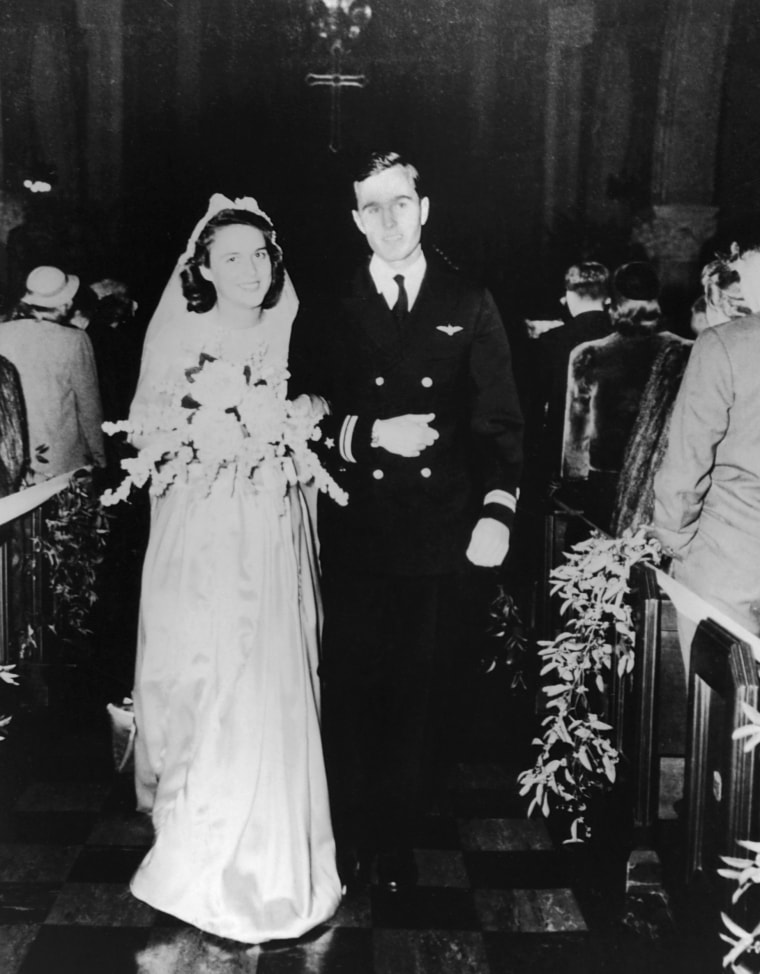 Image: Wedding of George and Barbara Bush