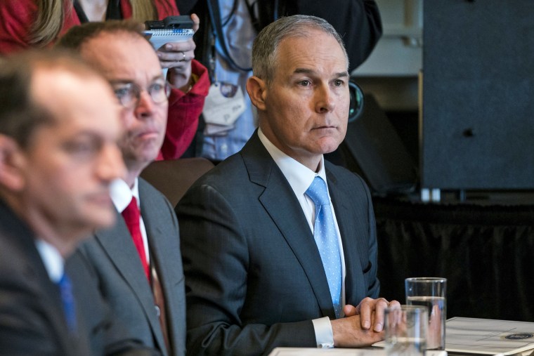 Image: EPA Chief Pruitt attends cabinet meeting at the White House