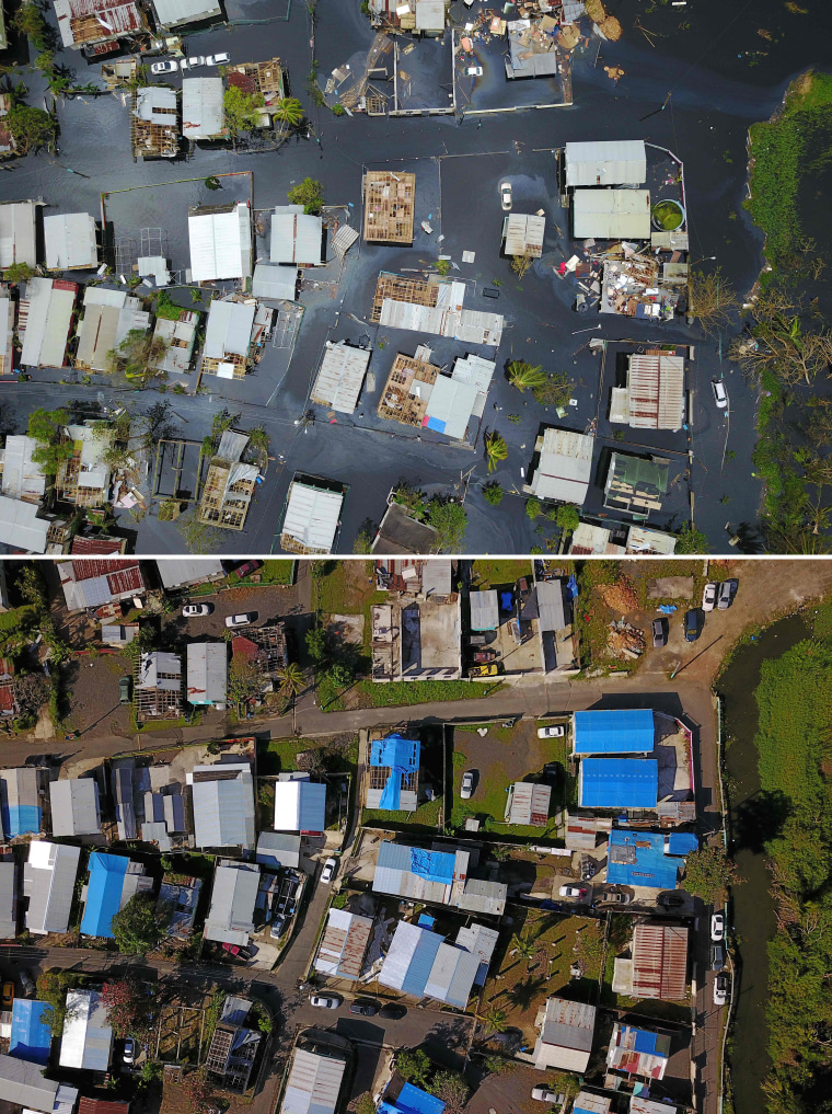 Image: COMBO-PUERTORICO-HURRICANE-6 MONTHS