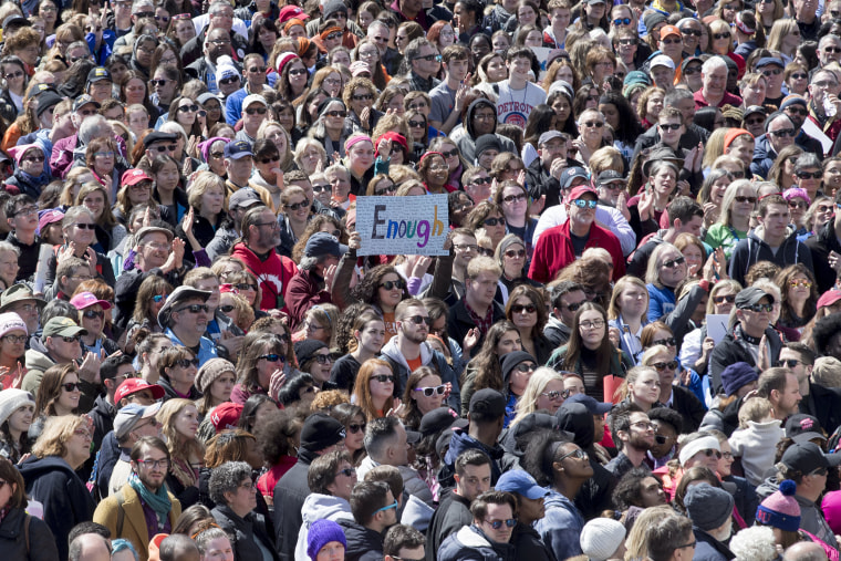 Image: Demonstrators attend the March For Our Lives rally on Pennsylvania Avenue in Washington