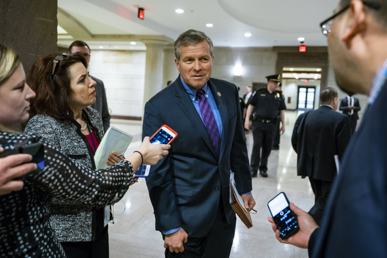 Image: Republican Congressman from Pennsylvania Charlie Dent speaks with reporters
